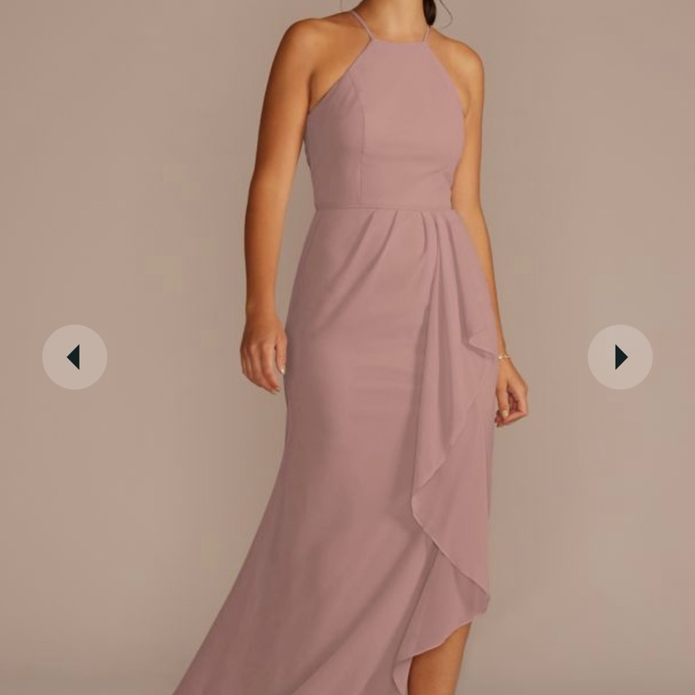 DB Studio Celebrate Quartz Bridesmaids Dress David’s Bridal Size 10 Floor Length